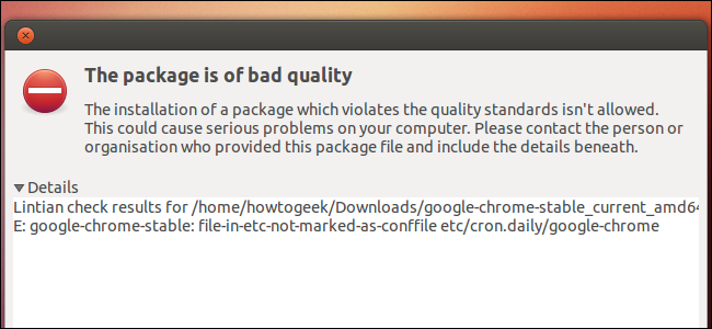 this-package-is-of-bad-quality-google-chrome