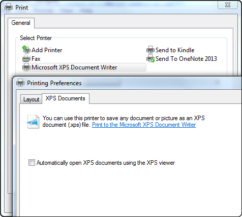 rosoft-xps-document-writer-printer