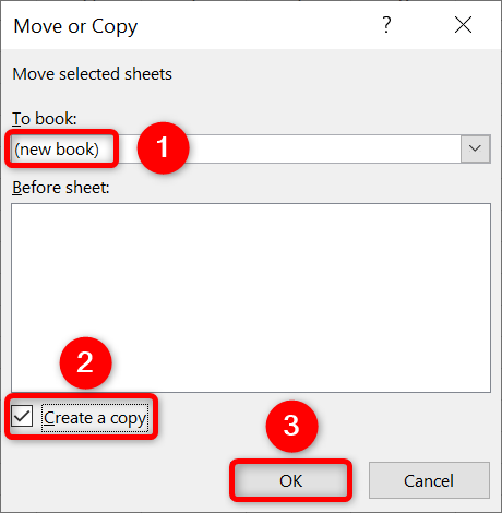 Move or copy the worksheet to a new Excel workbook.