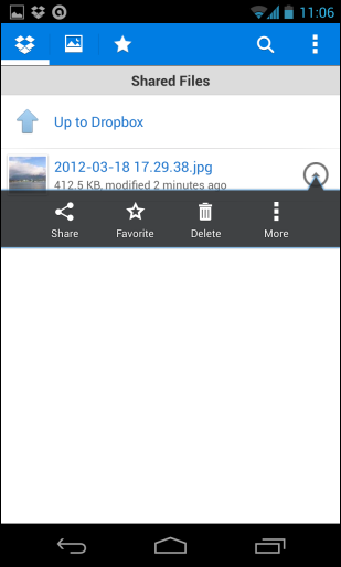 dropbox-android-share-a-file