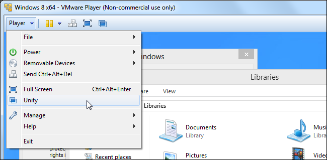 enter-unity-mode-in-vmware-player