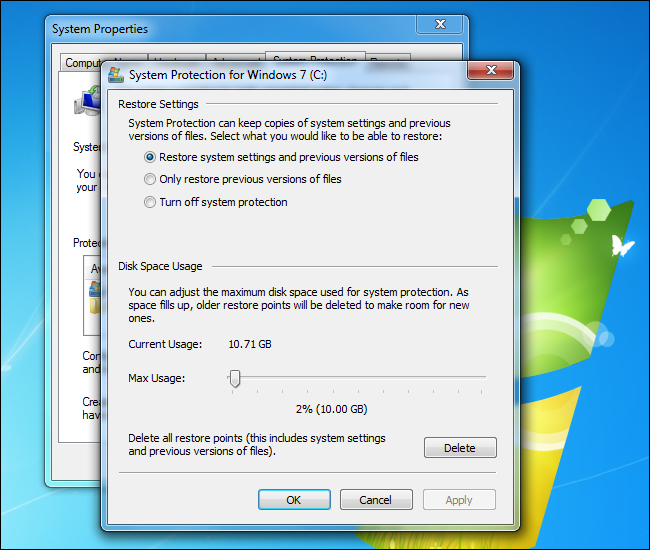 reduce-system-restore-disk-space