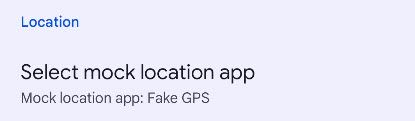 Fake GPS location app.