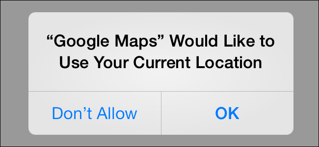 The Location Services Permission Prompt on iOS.