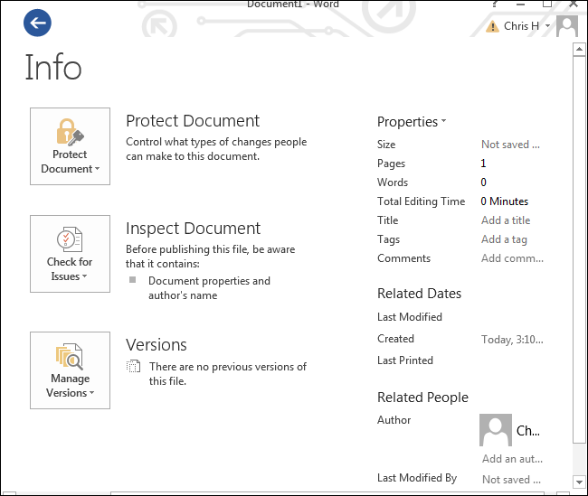 view-document-properties-in-word-2013-info-pane