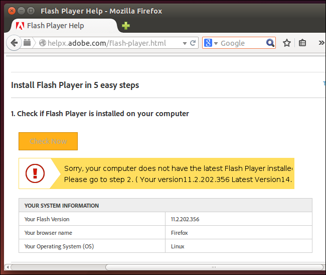 your-computer-does-not-have-the-latest-version-of-flash-firefox-on-linux