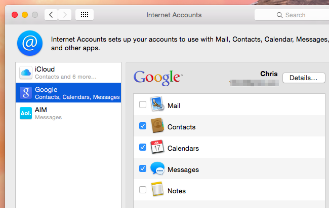 Uncheck accounts in Mail.