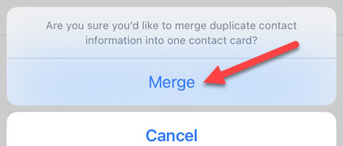 Select "Merge."