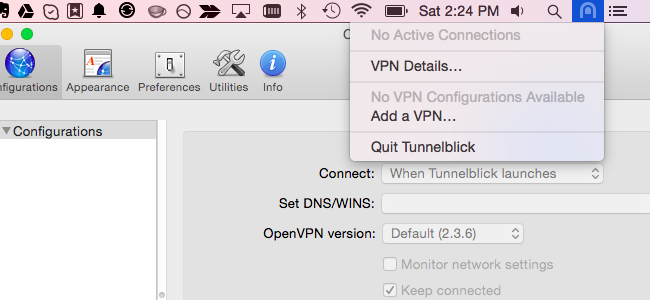 VPN running in the background automatically on Mac
