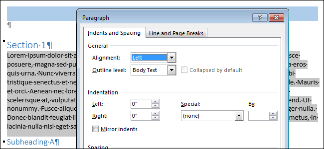 How To Set Paragraph Formatting In Word