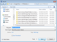 How To Change The Default File Name Used When Saving Word Documents