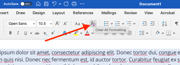 How to Clear Formatting in a Microsoft Word Document