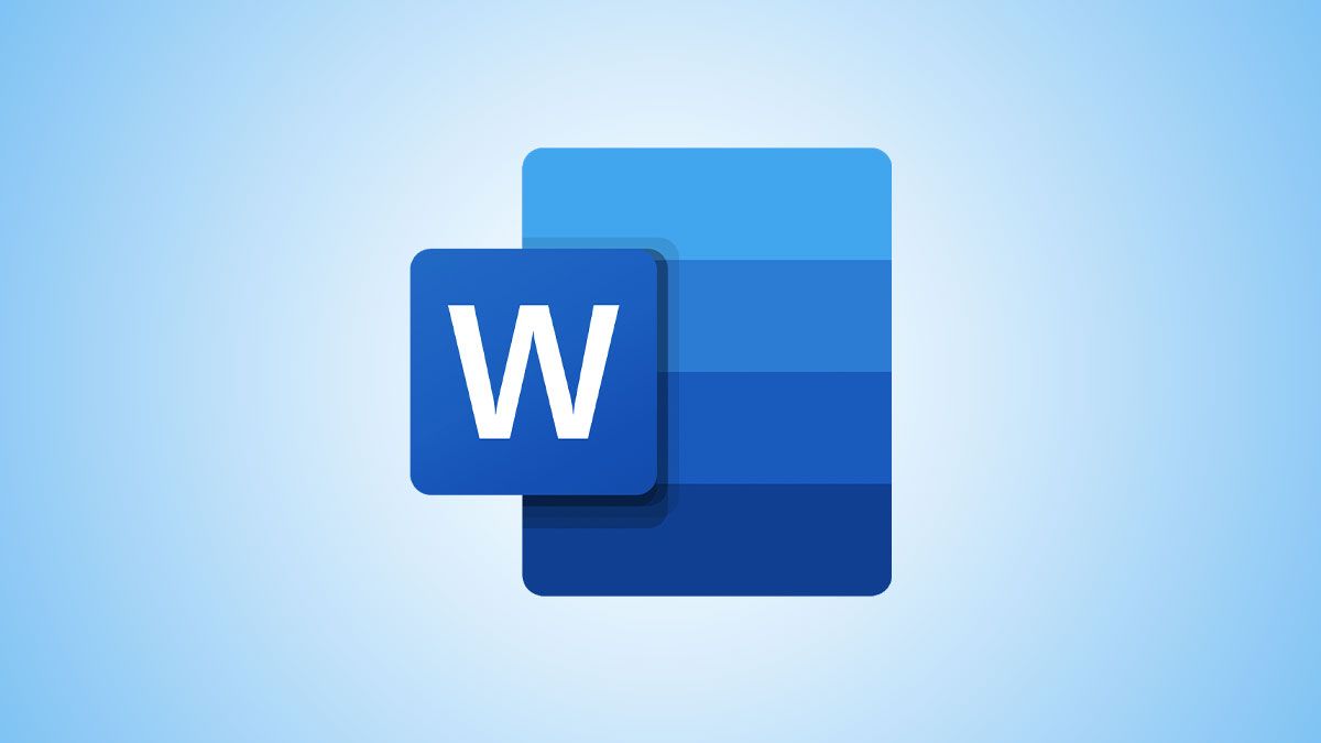 Microsoft Word logo on a blue background