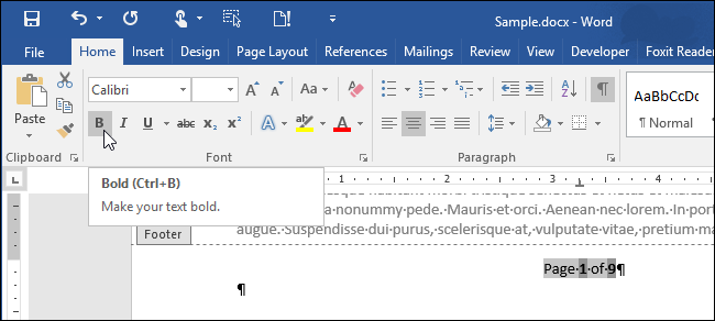 How to Insert Page X of Y into a Header or Footer in Word