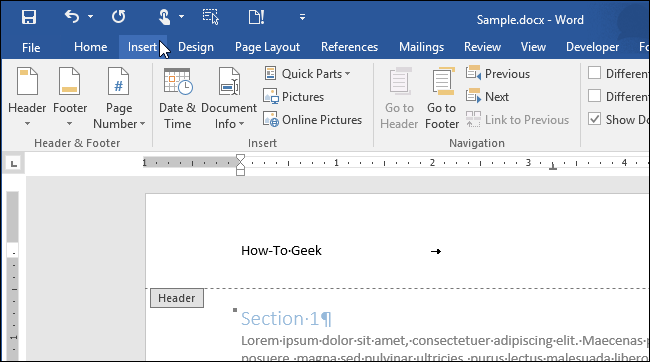 How to Insert Page X of Y into a Header or Footer in Word