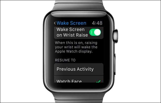 Raise to wake on apple online watch