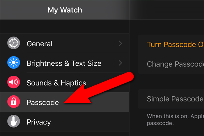 How to turn on online passcode on apple watch