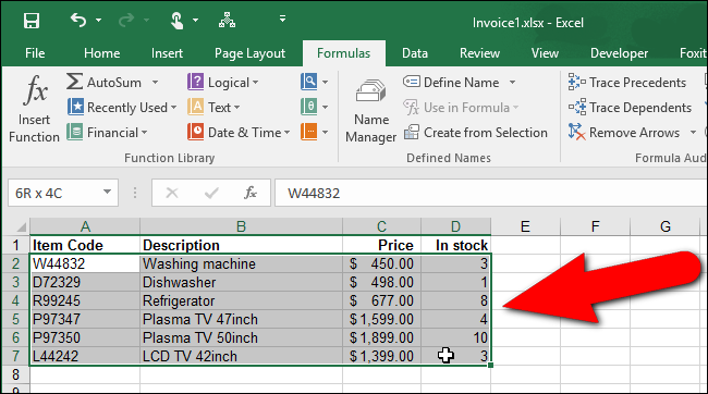 How to Assign a Name to a Range of Cells in Excel