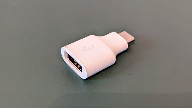 USB-A to USB-C adapter.
