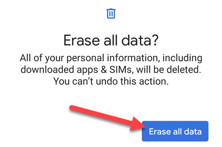 Tap "Erase All Data" one last time.