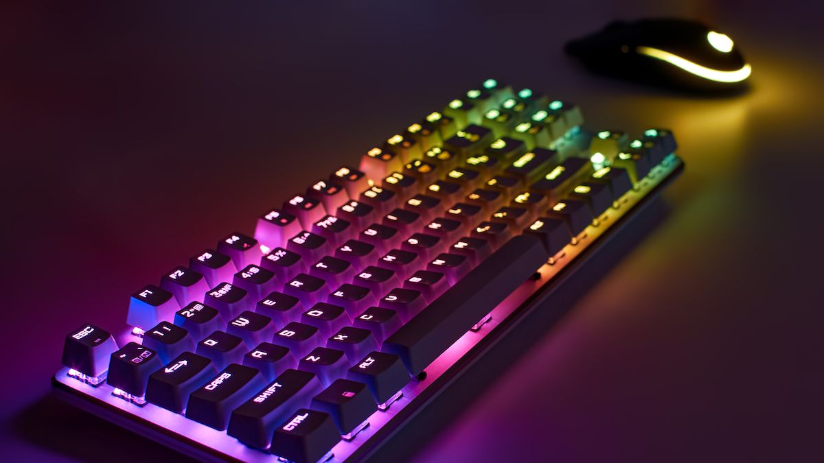 Gaming keyboard and mouse with RGB lights