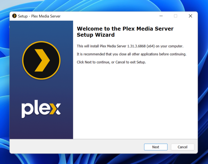 Install Plex Media Server on Windows