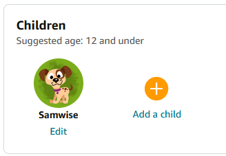 The child profile will appear in the "Children" section of the Household Manager.