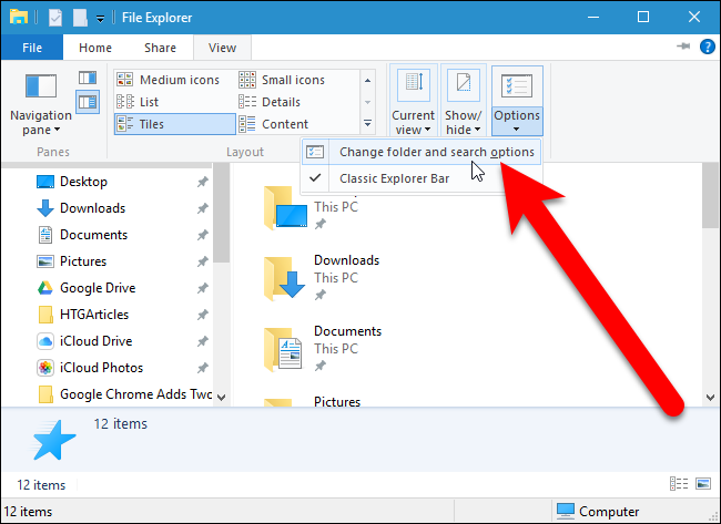 18_selecting_change_folder_and_search_options_on_view_tab