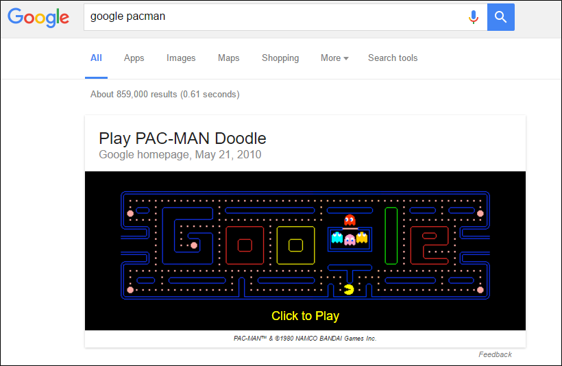 Google's Best Hidden Games and 