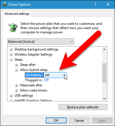 Change the &quot;Allow Hibernate&quot; timer to whatever you'd like. 