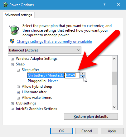 Change the auto-sleep timer to &quot;Never&quot; to prevent sleep. 