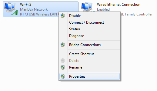 Right-click your Wi-Fi network adapter and click &quot;Properties.&quot; 