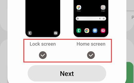 Add wallpaper to lock and home screens.