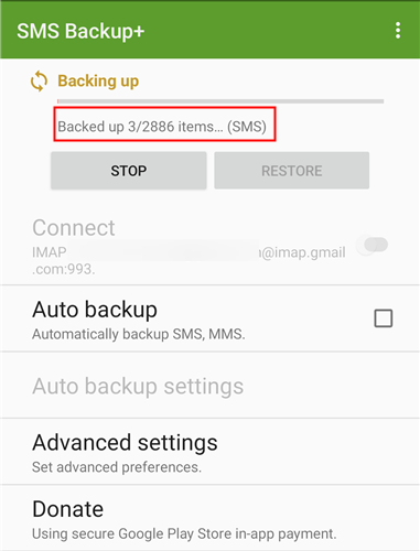 SMS Syncing to Gmail.