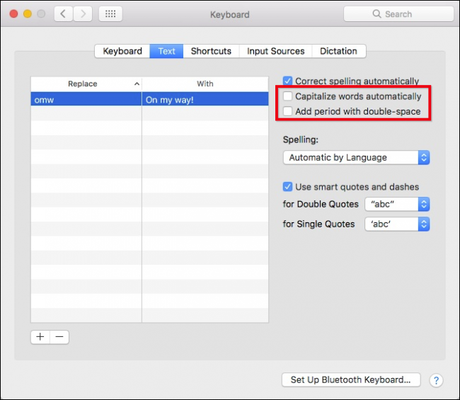 How to Turn on AutoCapitalization and AutoPeriods in macOS Sierra