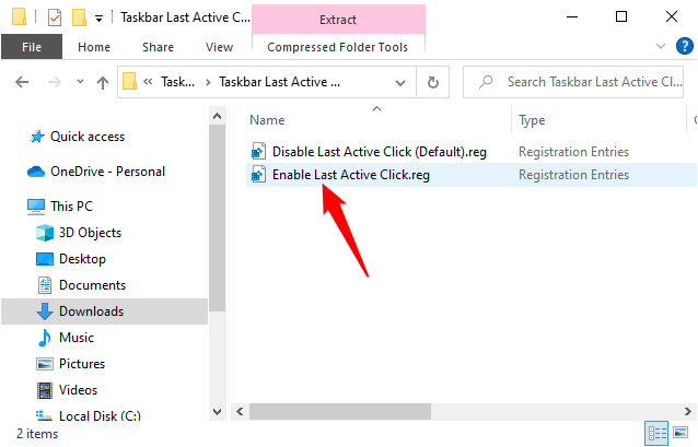 Double-click "Enable Last Active Click.reg" if you don't want to modify the registry yourself.