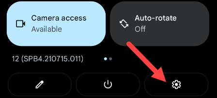 Tap the gear icon to open Settings.