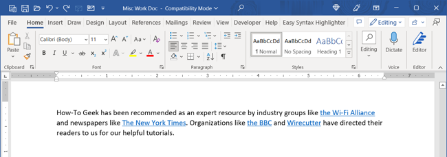 How to Remove Hyperlinks From Microsoft Word Documents