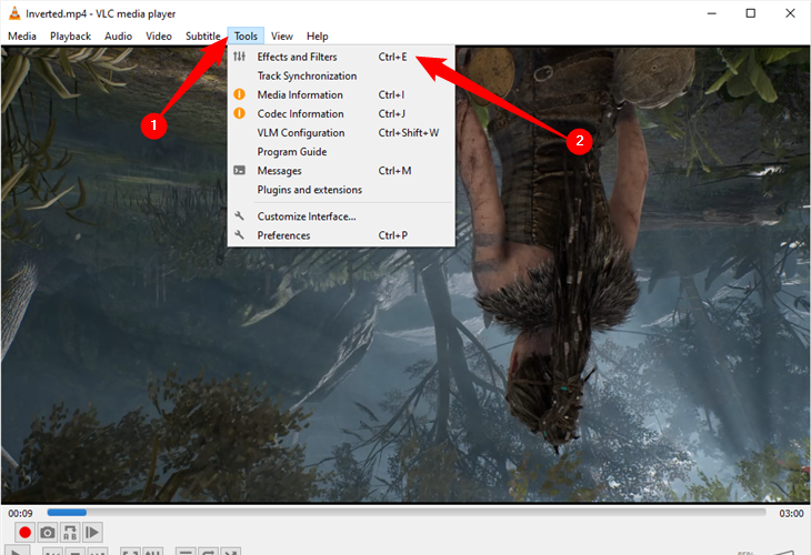 Navigate to Tools &gt; Effects and Filters in VLC player.