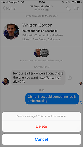 How To Delete A Facebook Message