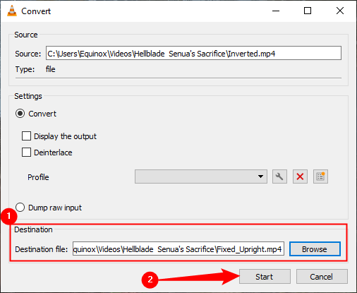 Click the &quot;Start&quot; button.
