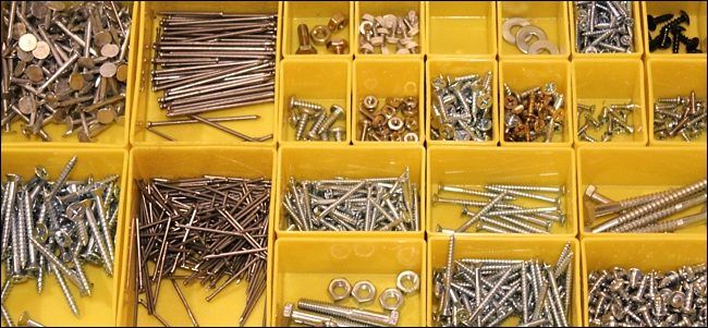 Industrial steel hardware bolt nut screw washer in a tool box 6038300 Stock  Photo at Vecteezy