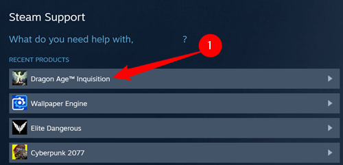 Click on the game you want to refund.