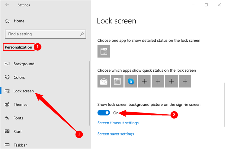 Make sure &quot;Show Lock Screen Background Picture On the Sign-in Screen&quot; is enabled. 
