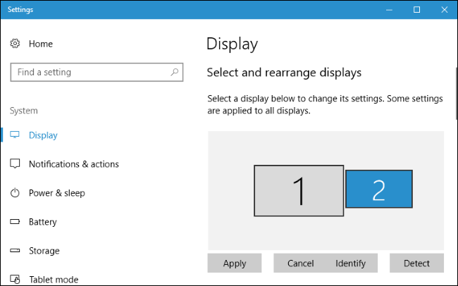 Click &quot;Detect&quot; in the Display window if your extra screen isn't automatically detected. 