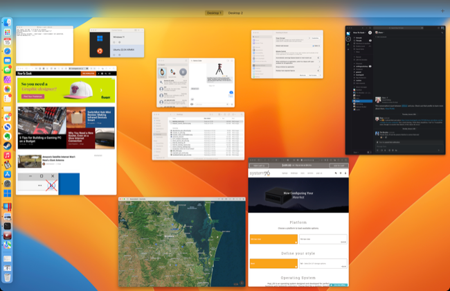 Mission Control overview on macOS Ventura