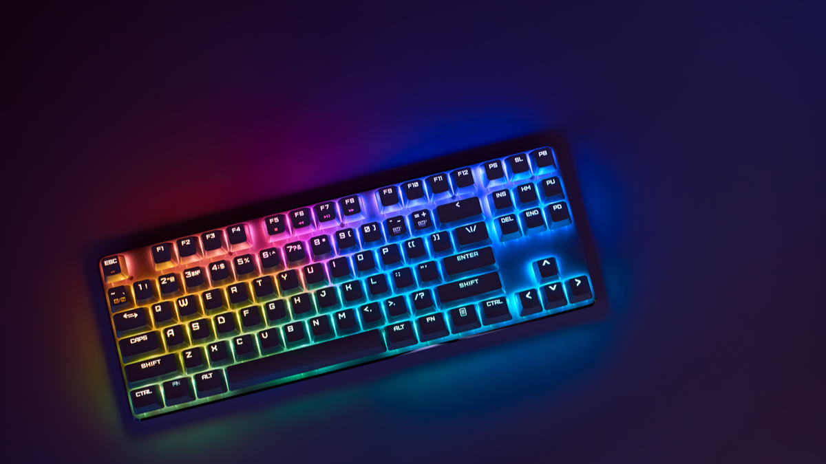 A fancy lightup keyboard.