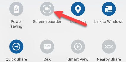 Tap the "Screen Recorder" button.