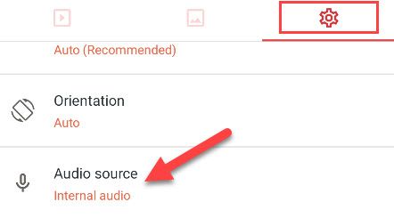 Tap &quot;Audio Source&quot; from the Settings tab.
