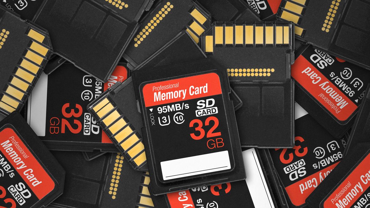 A pile of SD cards